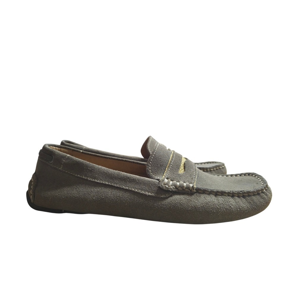 GH Bass & Co Mens 8.5M Gray Suede Penny Loafer Driving Shoes Mocs - Picture 4 of 8